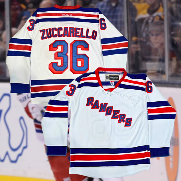 New York Rangers Mats Zuccarello Reebok CCM NHL Jersey W/ fight strap Size 52 - Picture 12 of 12